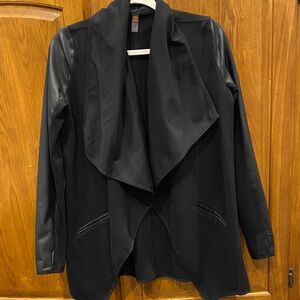 Mono B Elegant Black Waterfall Blazer size small